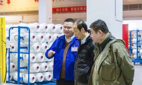 中国化学纤维工业协会会长陈新伟莅临爱游戏全站app官方网站恒阳调研