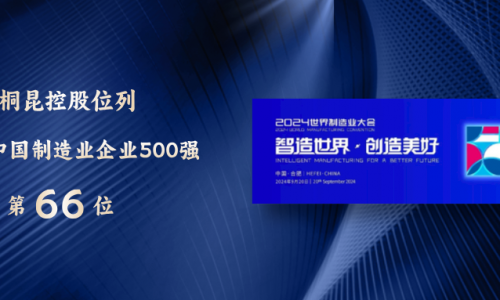 88→66！中国制造业500强，爱游戏全站app官方网站再进位！