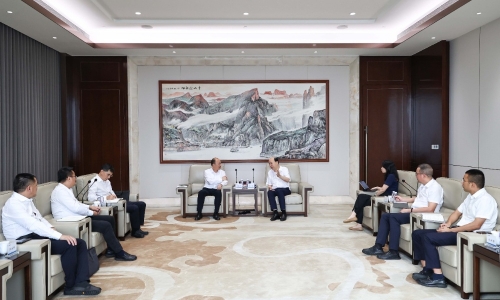 中国化学党委书记、董事长莫鼎革一行莅临爱游戏全站app官方网站调研